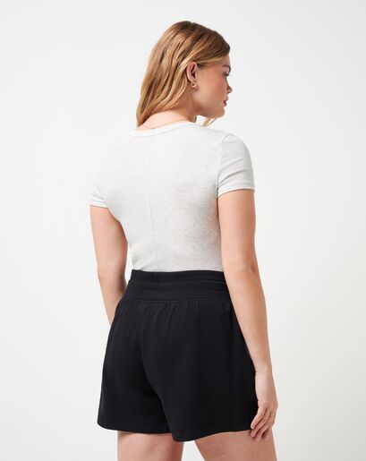 CLOUD RIB SHORT SLEEVE TOP Image Thumbnail 4