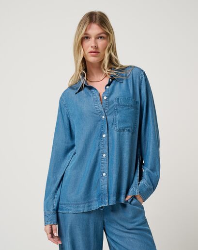 CHAMBRAY BUTTON DOWN LONG SLEEVE Image Thumbnail 0