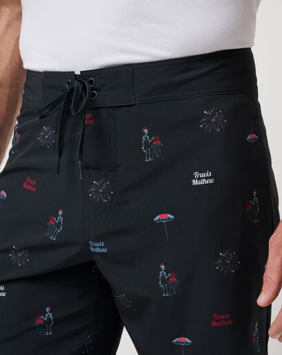 RED WHITE AND BOOYAH BOARDSHORT Image Thumbnail 3