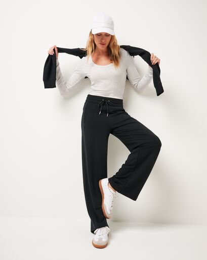 CLOUD TERRY WIDE LEG PANT Image Thumbnail 3