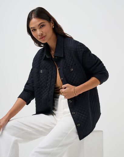 DIAMOND QUILTED SHACKET Image Thumbnail 3