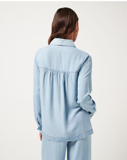 CHAMBRAY BUTTON DOWN LONG SLEEVE Image Thumbnail 1