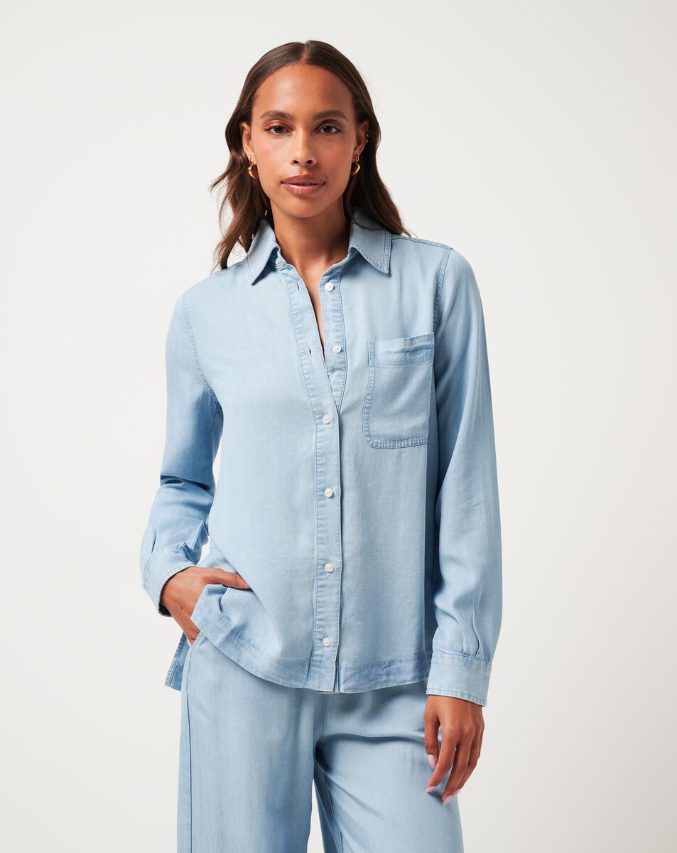 CHAMBRAY BUTTON DOWN LONG SLEEVE 0
